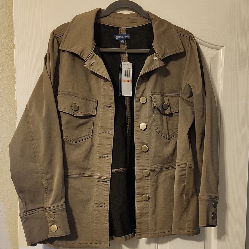 New! Democracy Tan Military Field Jacket